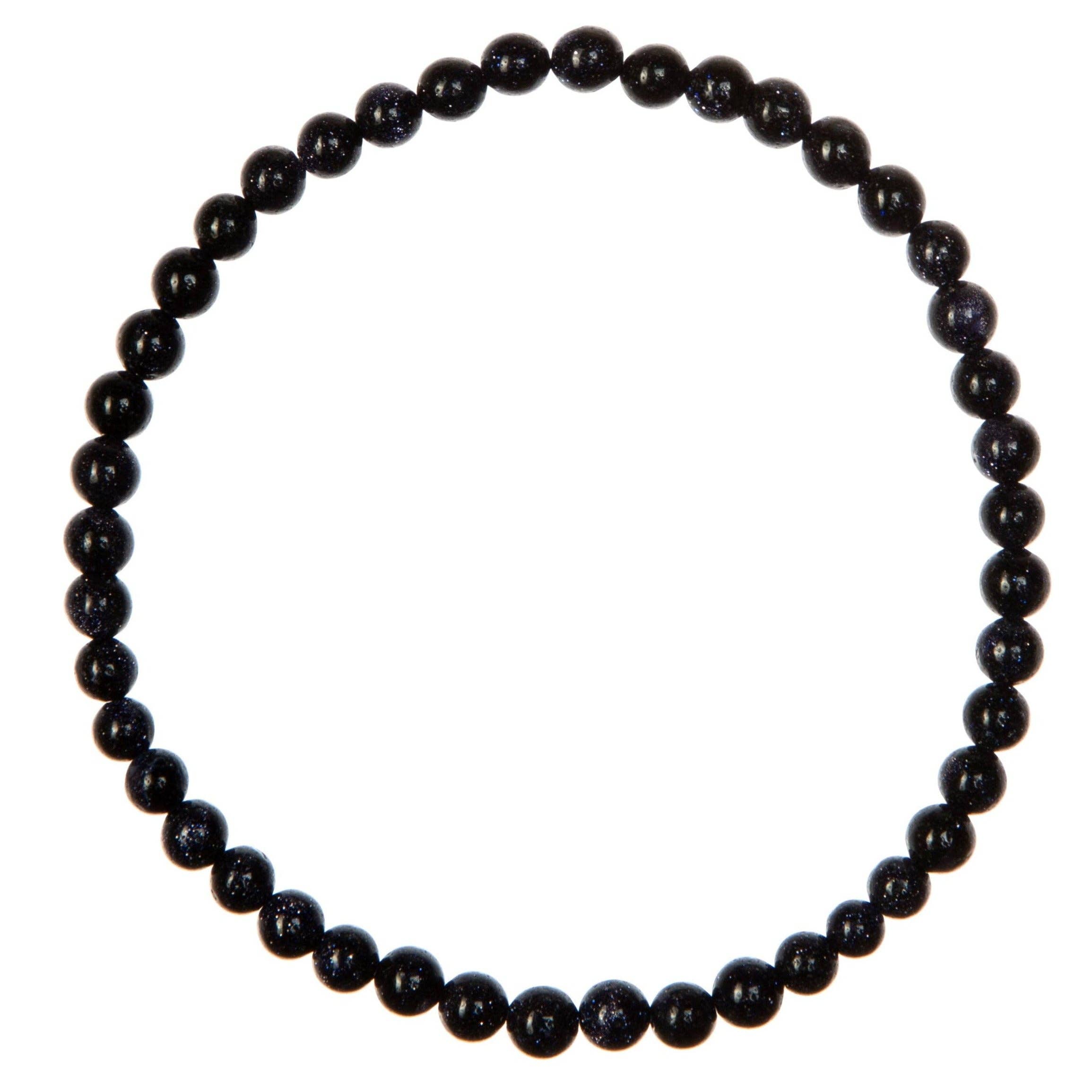 Ole - Vente Bracelet de perles - Bracelet extensible en grès bleu B2031-6MM3