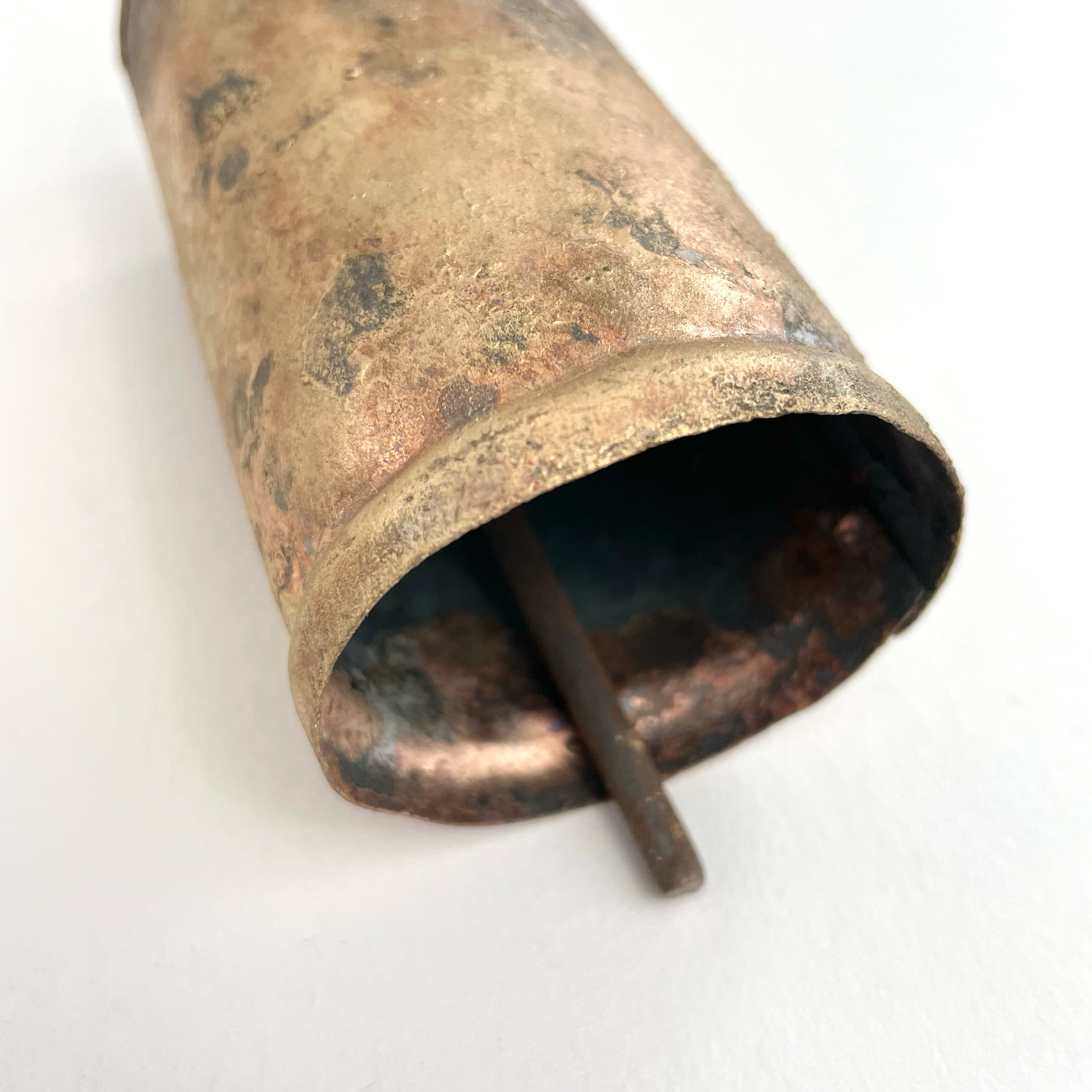 fort & field - Wholesale Bell - 5 1/4" flat top tin brass finish holiday Christmas bell1