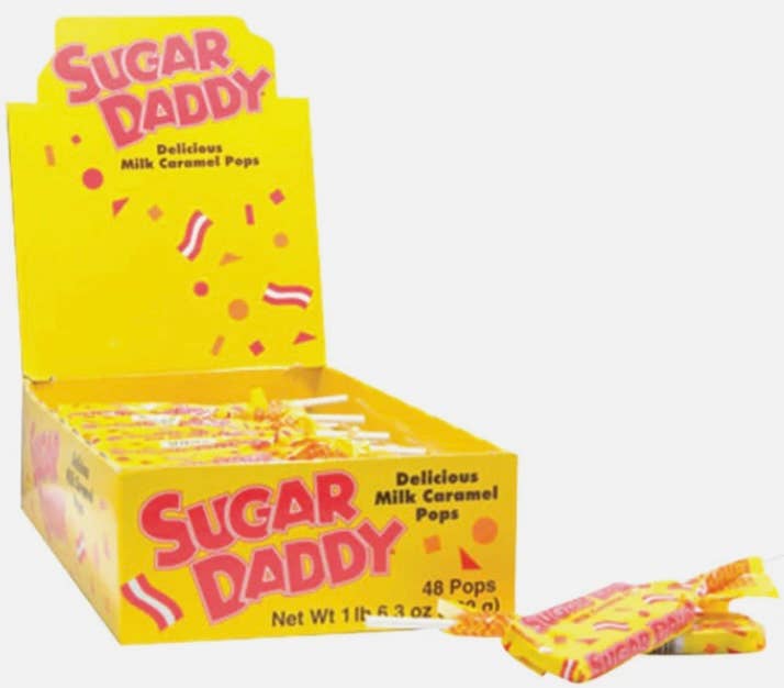 O'Shea's Candies Sweet Shop - Wholesale Lollipop - Nostalgic 1925 Original “Sugar Daddy” Caramel Pop 48ct Box1