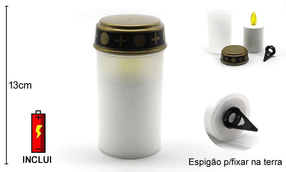 Esoterica Arte - Wholesale Jar/Filled Candle - White Classic Led Candle (12 pcs)