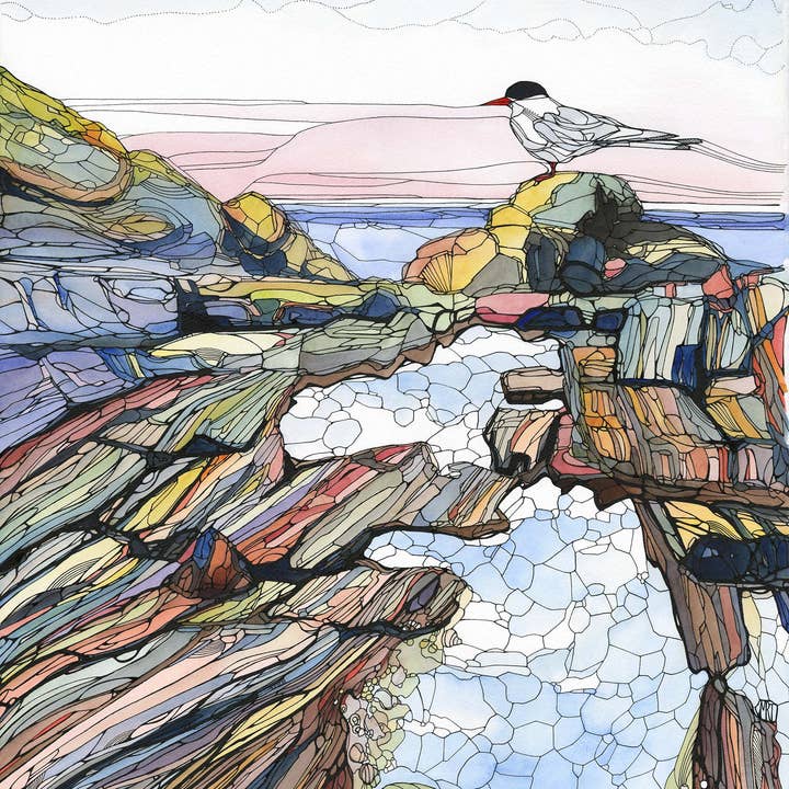 Mattie Rose Art - Wholesale Everyday Greeting Card - Salty rock card