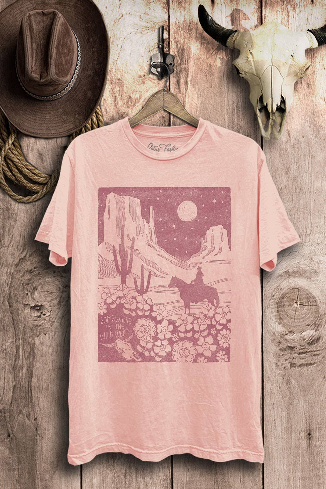 Lotus Fashion Collection - Wholesale Screen Printed T-Shirt - Women's - Somewhere In The Wild West Graphic Top3