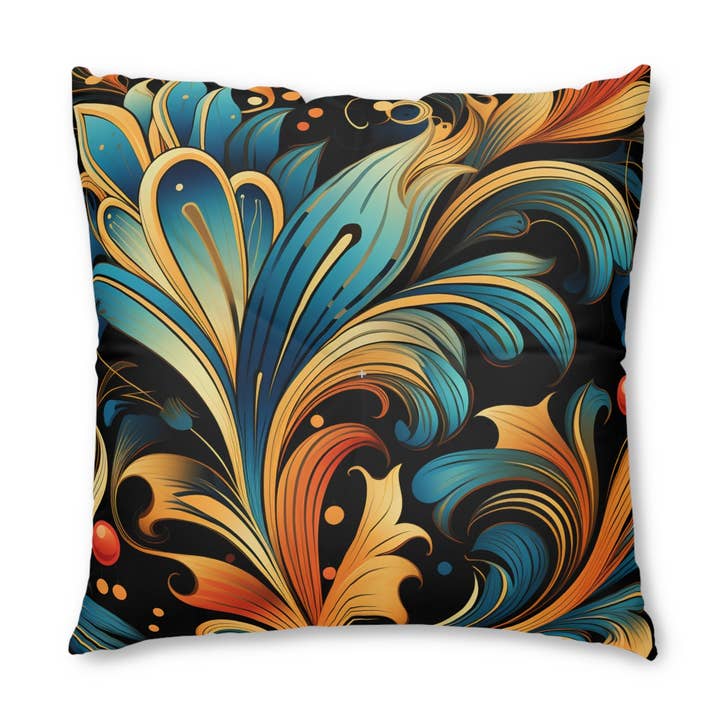 Frieda Artoueau - Quadratisches Bodenkissen für den Großhandel von Velvet Rust