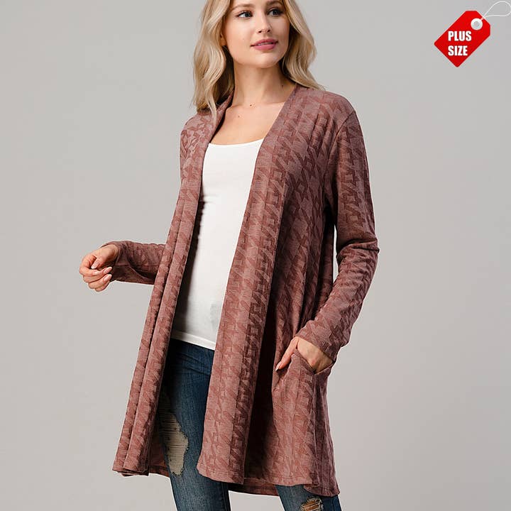 WEINROT ENTWORFENE STRICKJACKE IN GLOCKENFORM PLUS für den Großhandel auf Faire