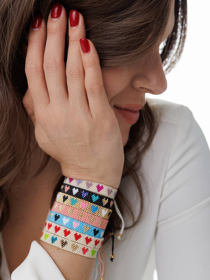 PÄRLADE HJÄRTAN ARMBAND för wholesale av limlim