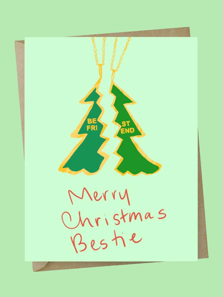 Merry Christmas Bestie for wholesale by The Good Snail