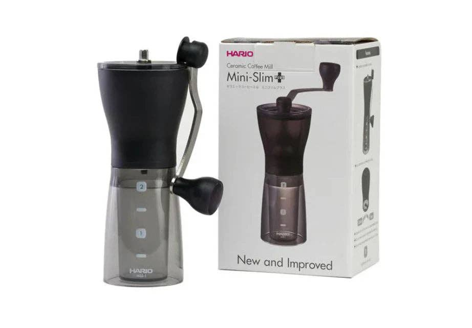 Meebz Coffee Roasters - Wholesale Coffee Grinder - Hario Mini Coffee Hand Grinder, Mill Plus - Transparent Black4