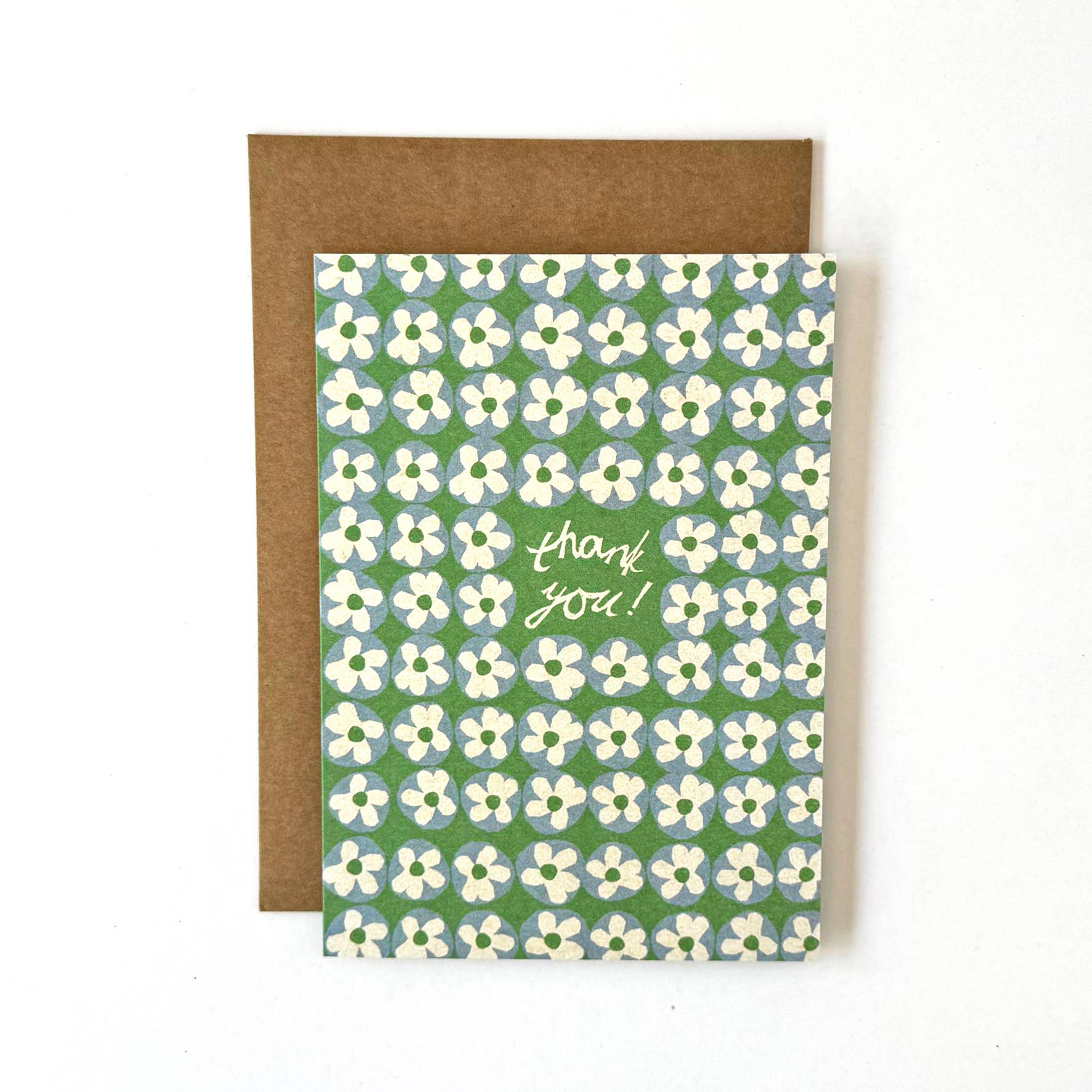 Florence Fry - Wholesale Thank You Card - Thank You Green Flowers1