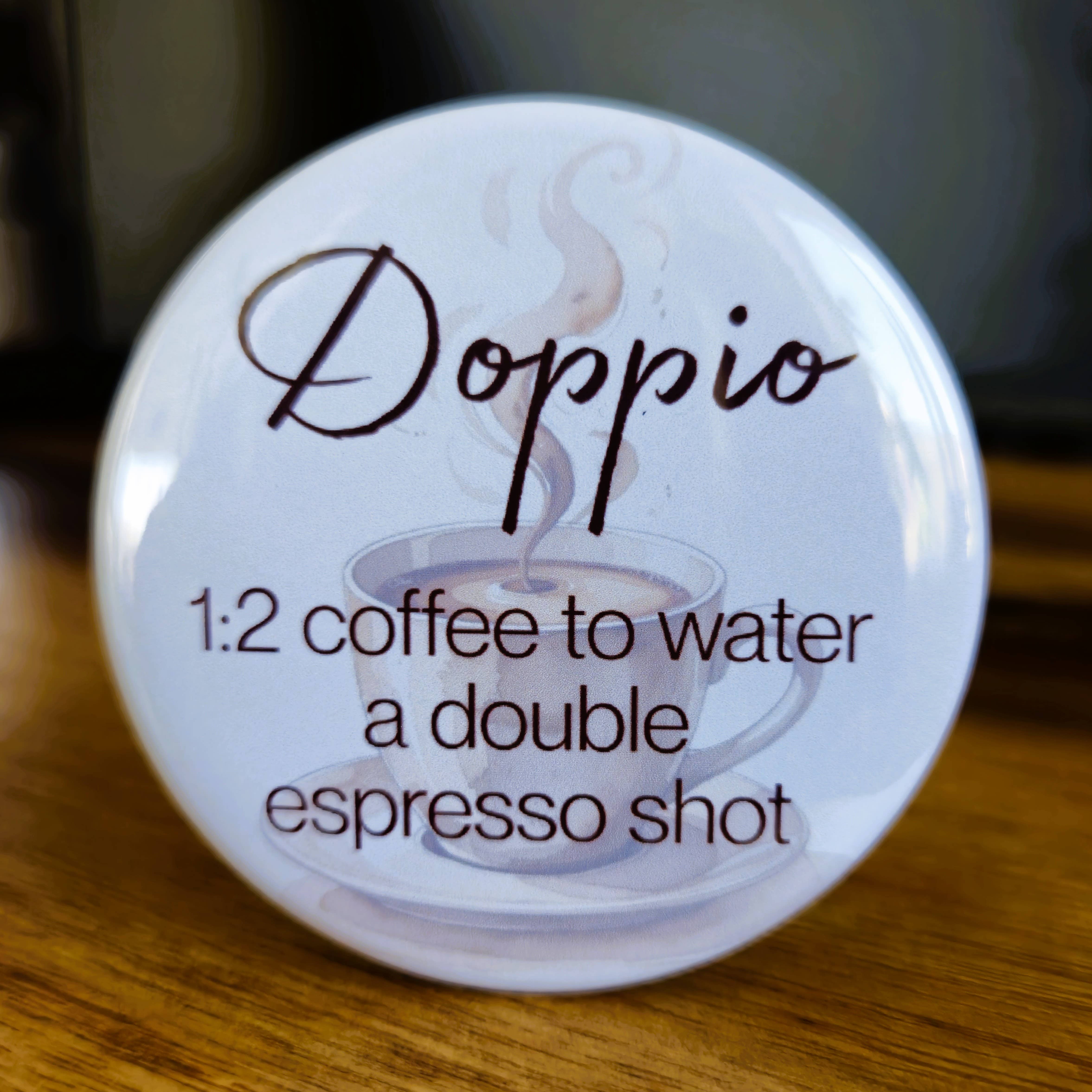 All Things Cherrie - Wholesale Magnet - Doppio Coffee Guide, Personal Coffee Types Fridge Magnets0