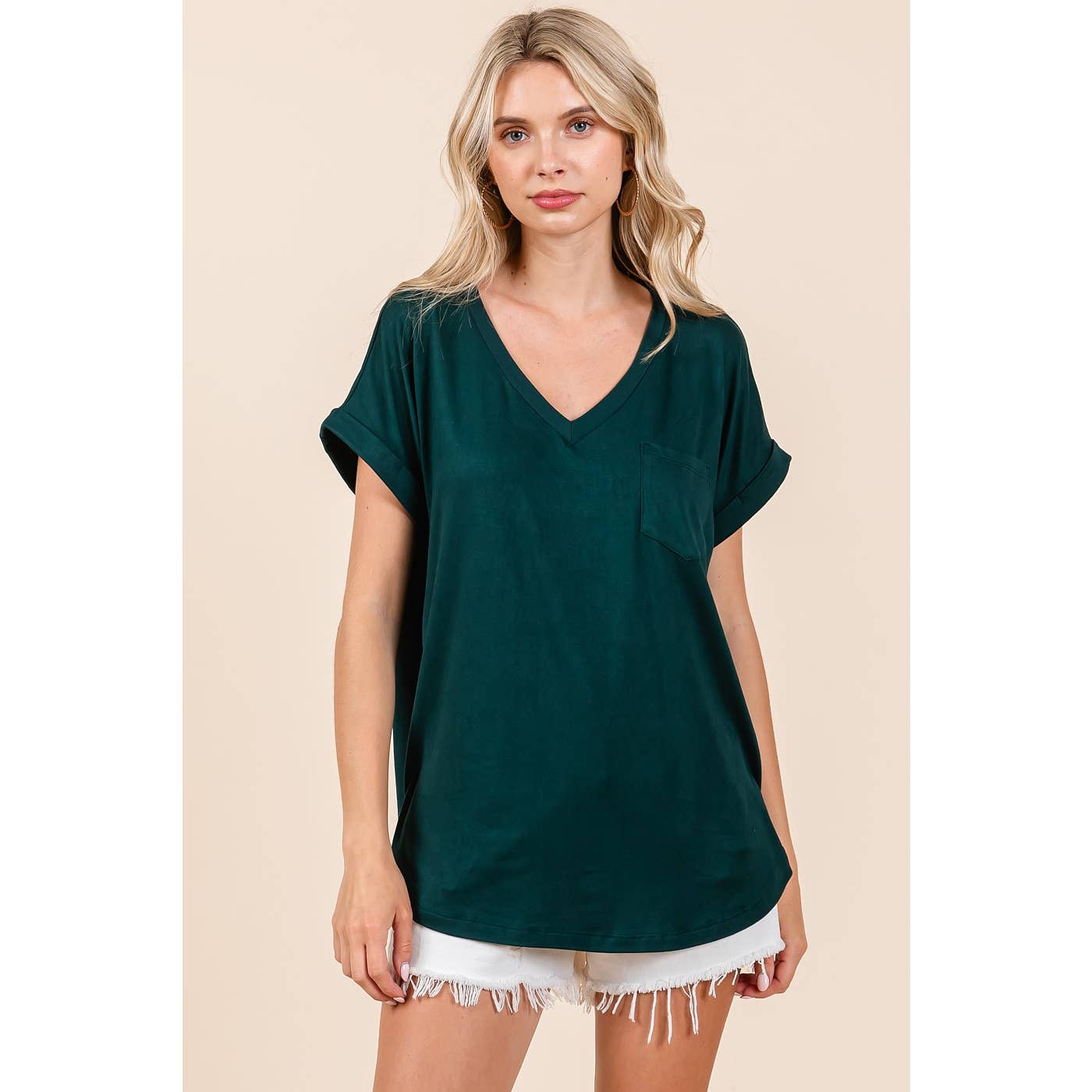 mittoshop – Engroshandel Strikket top - Dame – T9153 - DTY V-HALS MED 1 LOMMEDETALJE DOLMAN STRIKKET TOP27