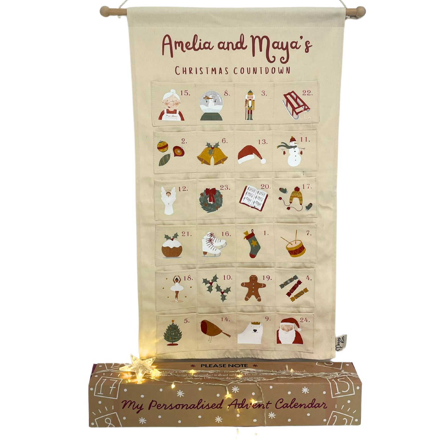 PersyBoo - Wholesale Advent Calendar - Personalised Fabric Christmas Advent Calendar - Countdown9