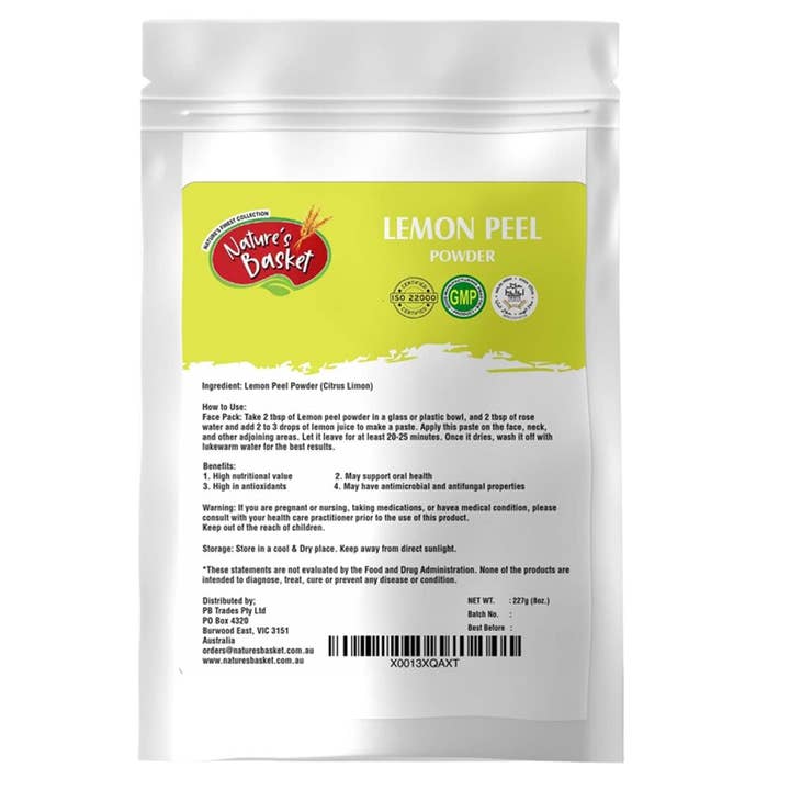 Natures Basket – wholesale Protein/superfood powder – Nature's Basket Lemon Peel Powder - 227 Grams