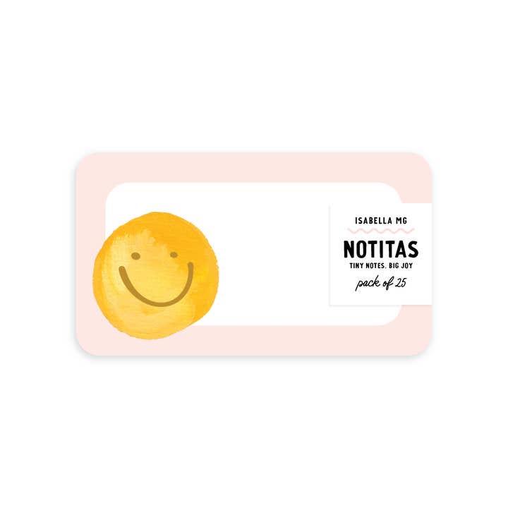 Isabella MG - Wholesale Stationery/Notecard Set - Smiley Notitas - Mini Notes