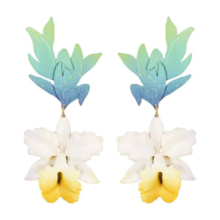 Pendientes de Orquídea La'Akea para venta al por mayor de We Dream in Colour