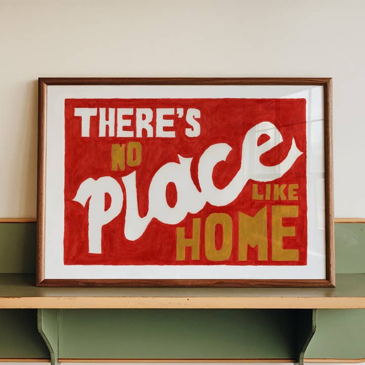 There's No Place Like Home Hand Painted Print for wholesale by Lune Club