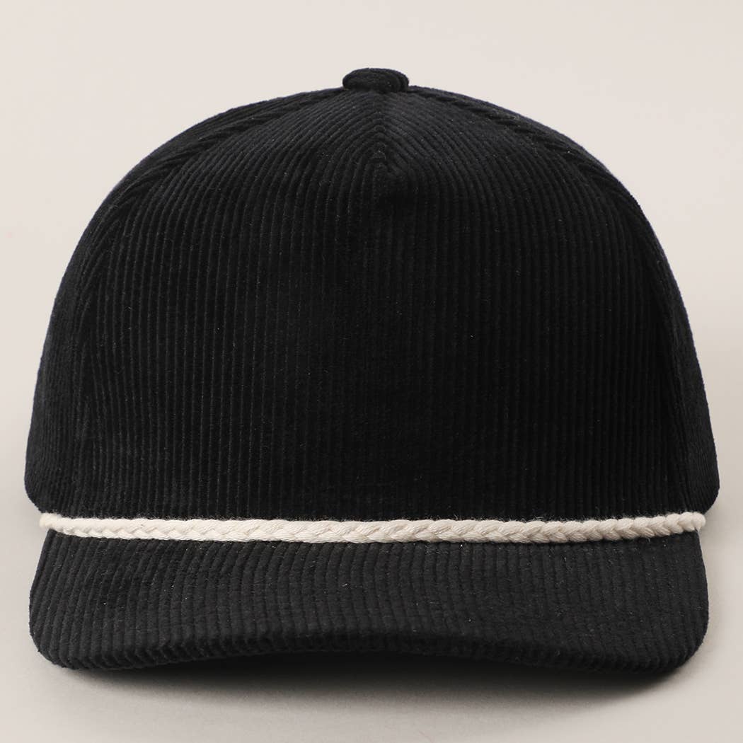 Fashion City – Engroshandel Trucker hat - Dame – Enfarvet fløjl 5-panel snor trucker kasket1