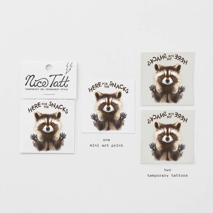 Nice Enough Stickers - Wholesale Temporary Tattoo - I'm Here for Snacks - Temporary Tattoo2