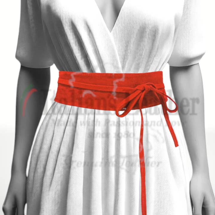 ITALIAN'S LEATHER - Wholesale Belt - Women's - Judit Suede Sash Belt 220723