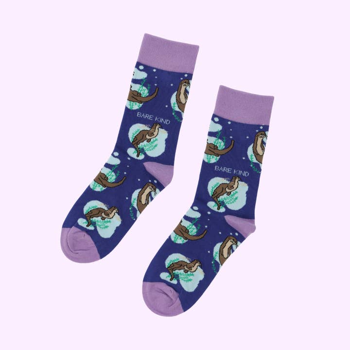 Bare Kind Socks - Wholesale Socks - Unisex - Otter Socks | Bamboo Socks | Blue Socks | Marine Socks