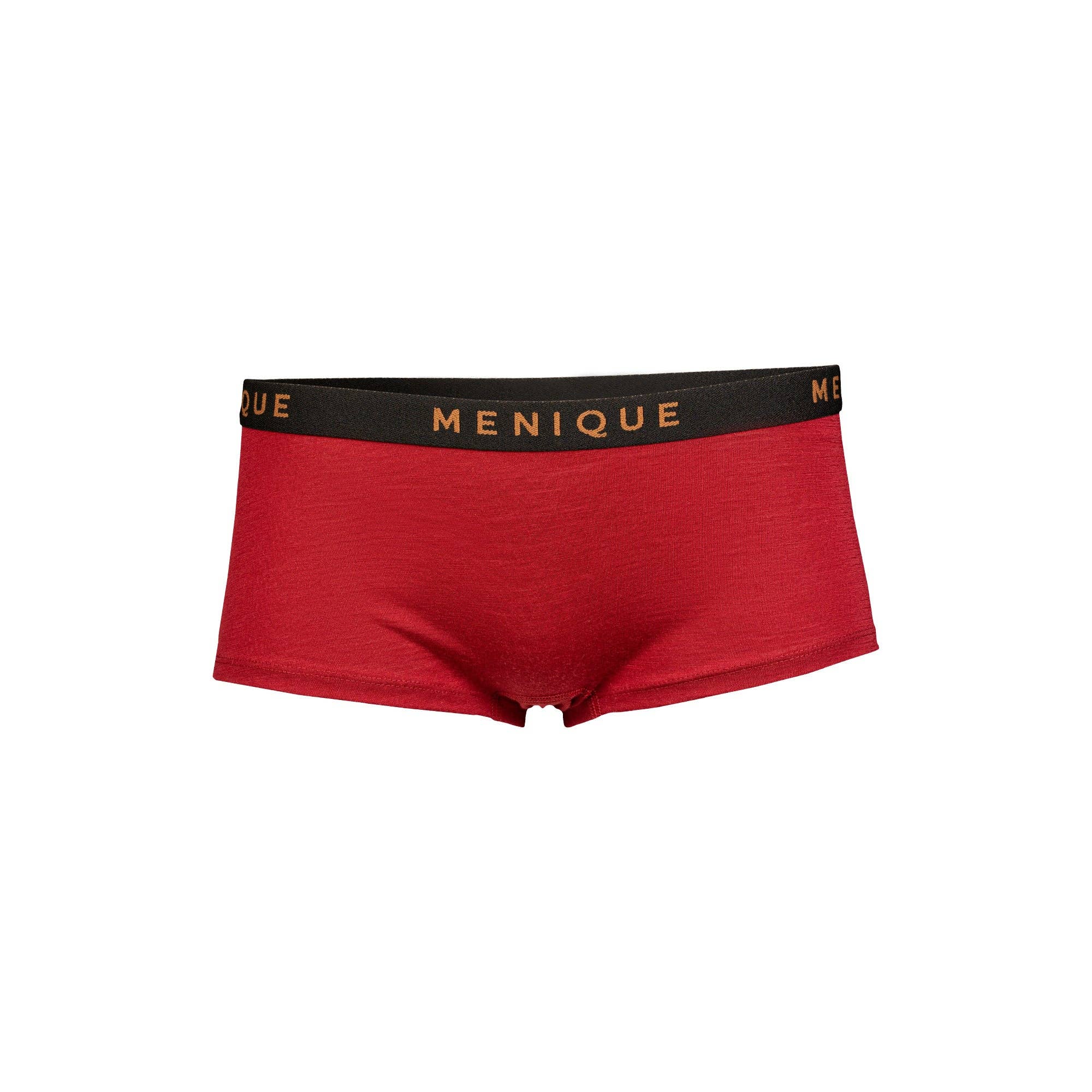 menique – Roupa interior - Mulher por atacado – Calções Boxer Pretas de Lã Merino com Cobertura Total para Mulher4