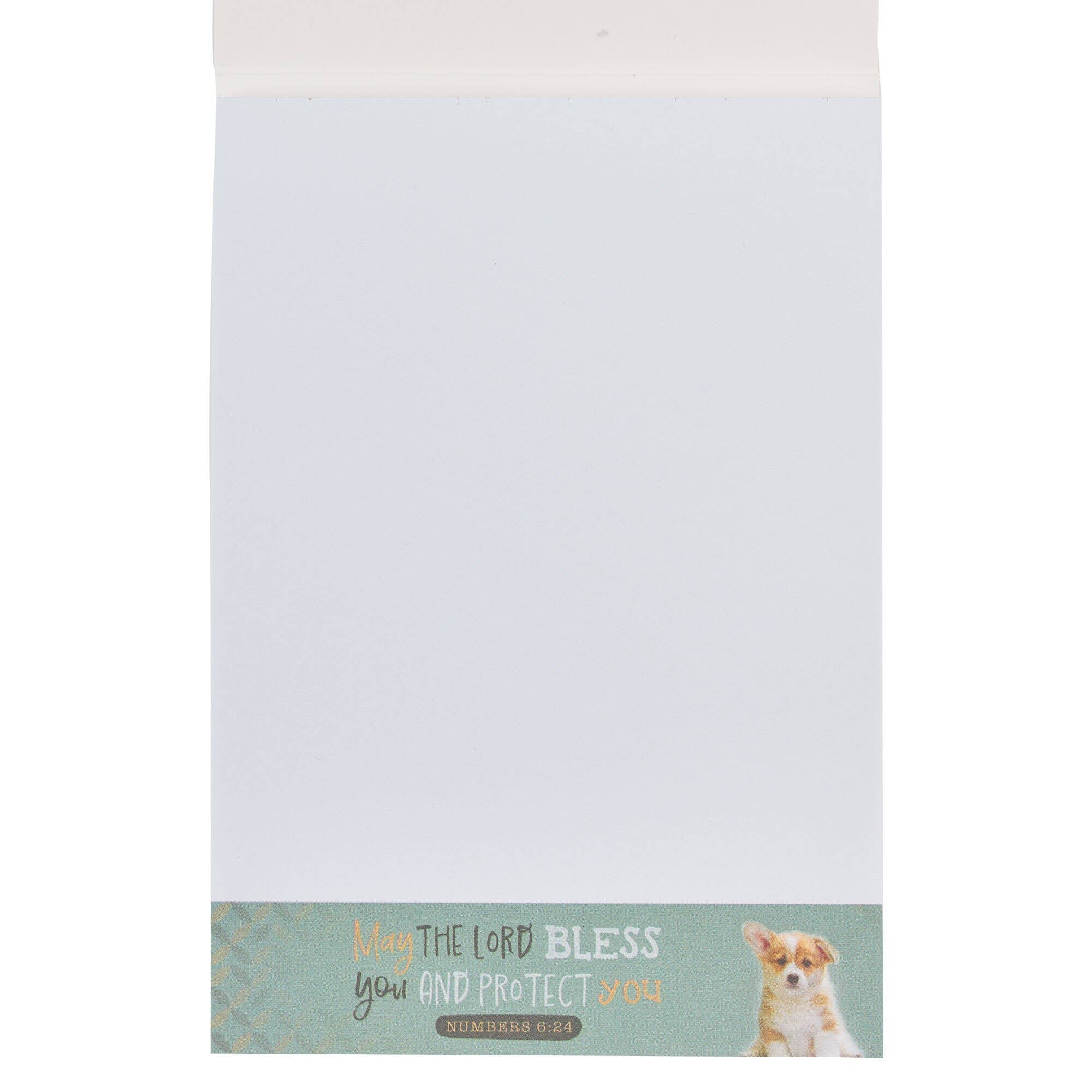 Christian Art Gifts - Wholesale Notepad - Notepad Gray Puppy May the Lord Bless You Num. 6:242