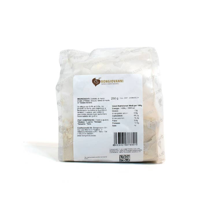 Molino Bongiovanni - Venta al por mayor Preparados para pan - Extracto de malta en polvo para productos horneados - 250 g