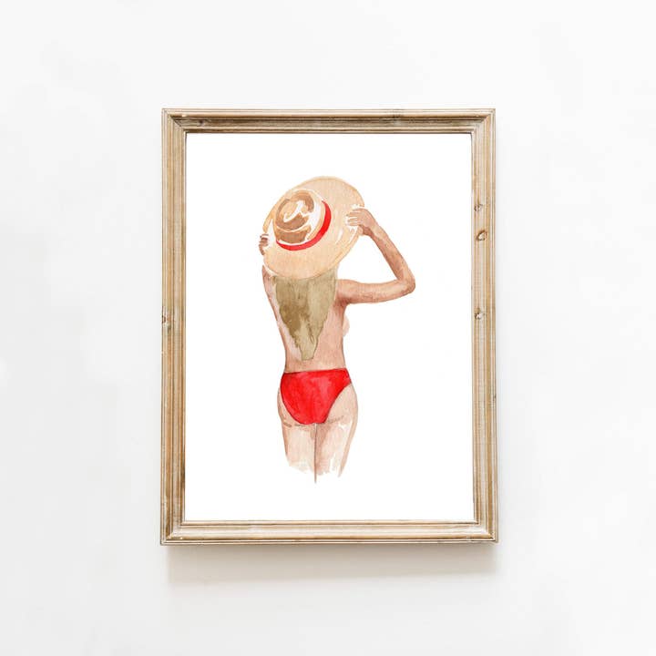 Serena Blonde Watercolor Print for wholesale by Studio C Paper