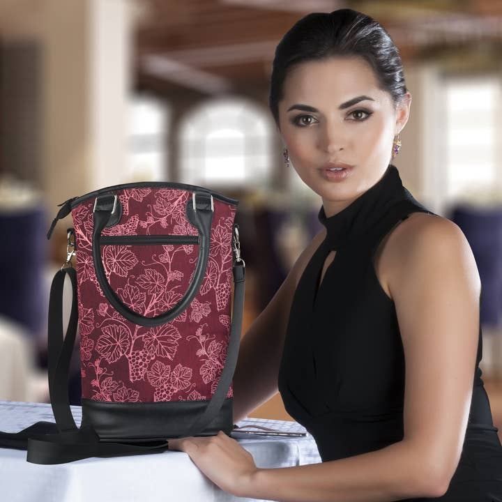 Chris’s Stuff Inc. - Wholesale Wine Tote - Insulated Designer Wine Tote - Vineyard1