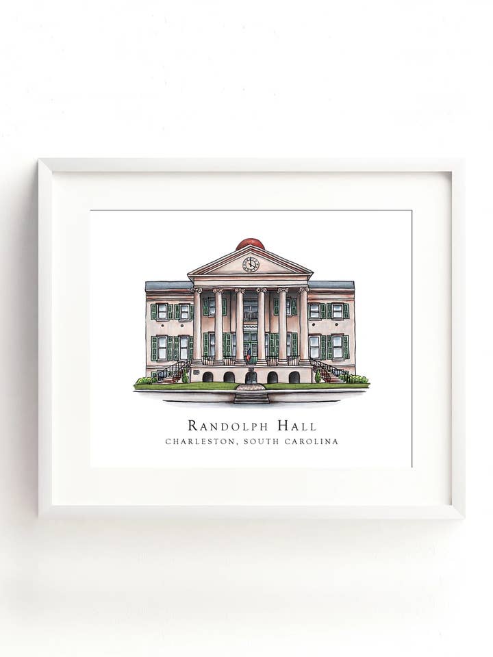 College of Charleston Art Print for wholesale by Texture Design Co