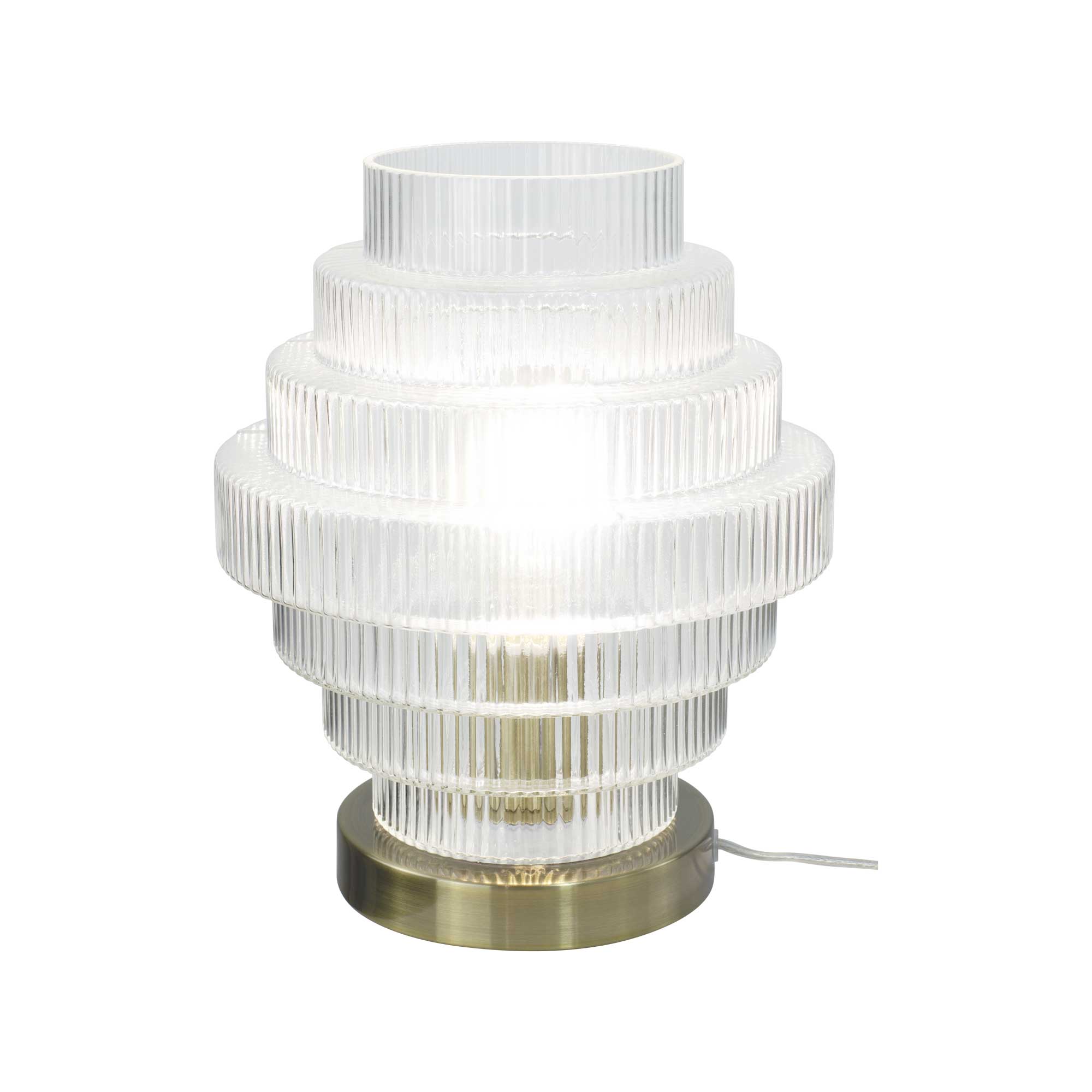 C-Création - Wholesale Floor Lamp - Challe table lamp in transparent striated glass and metal0