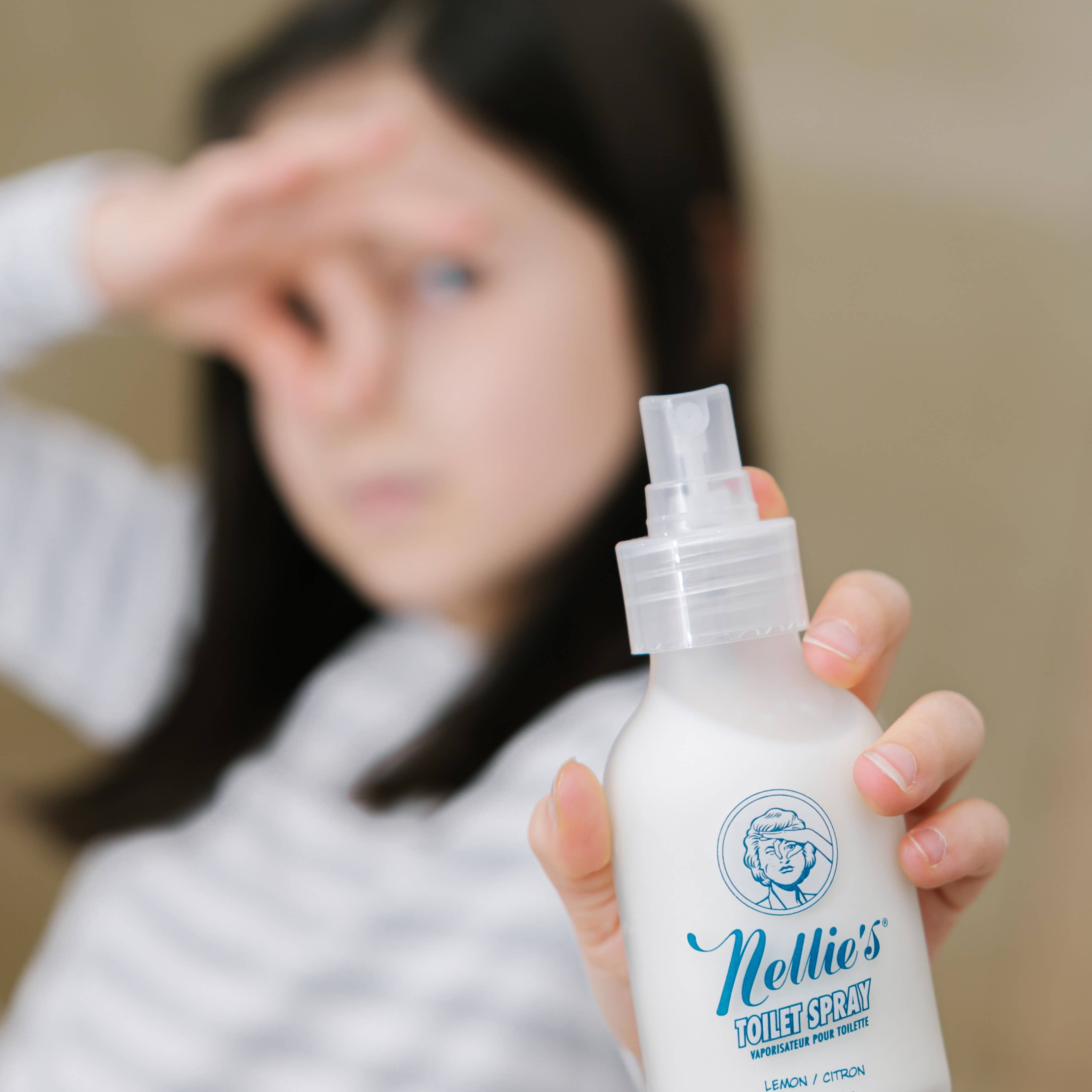 Nellie's Clean - Vente Désodorisant pour toilettes - Spray pour toilettes (éliminateur d'odeurs, parfum de citron)4