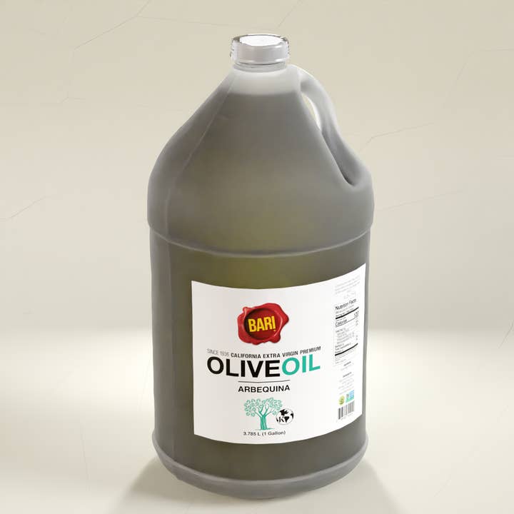 Arbequina ekstra jomfru olivenolie - 1 Gal for engroshandel hos Bari Olive Oil