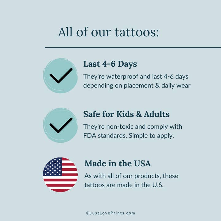 Just Love Prints - Wholesale Temporary Tattoo - "AMDG Collection" Temporary Tattoos