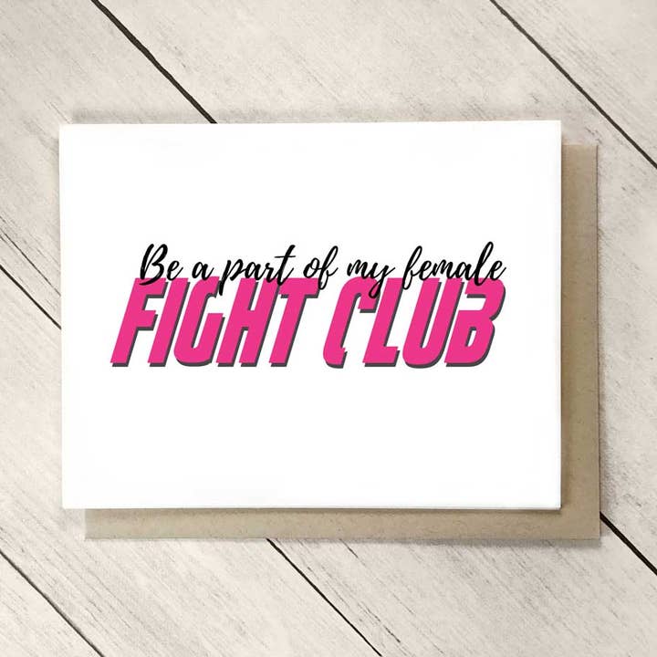 Funny Fight Club Maid of Honor Bridesmaid Proposal Card for wholesale by Inked Daisy Designs