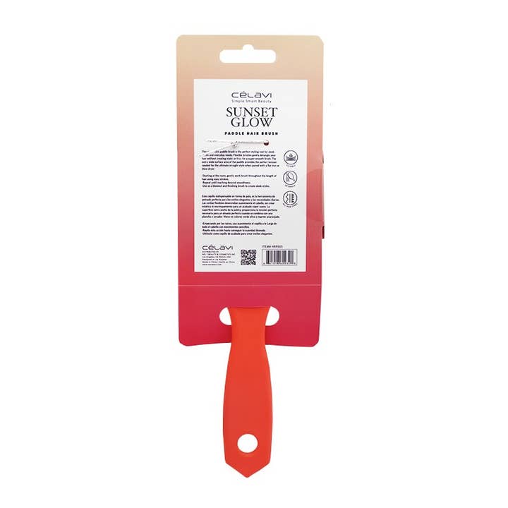 PINEAPPLE Beauty - Vente Peigne/brosse à cheveux - Brosse à cheveux à palette Celavi HRP005 Sunset Glow Orange, 12 pièces3