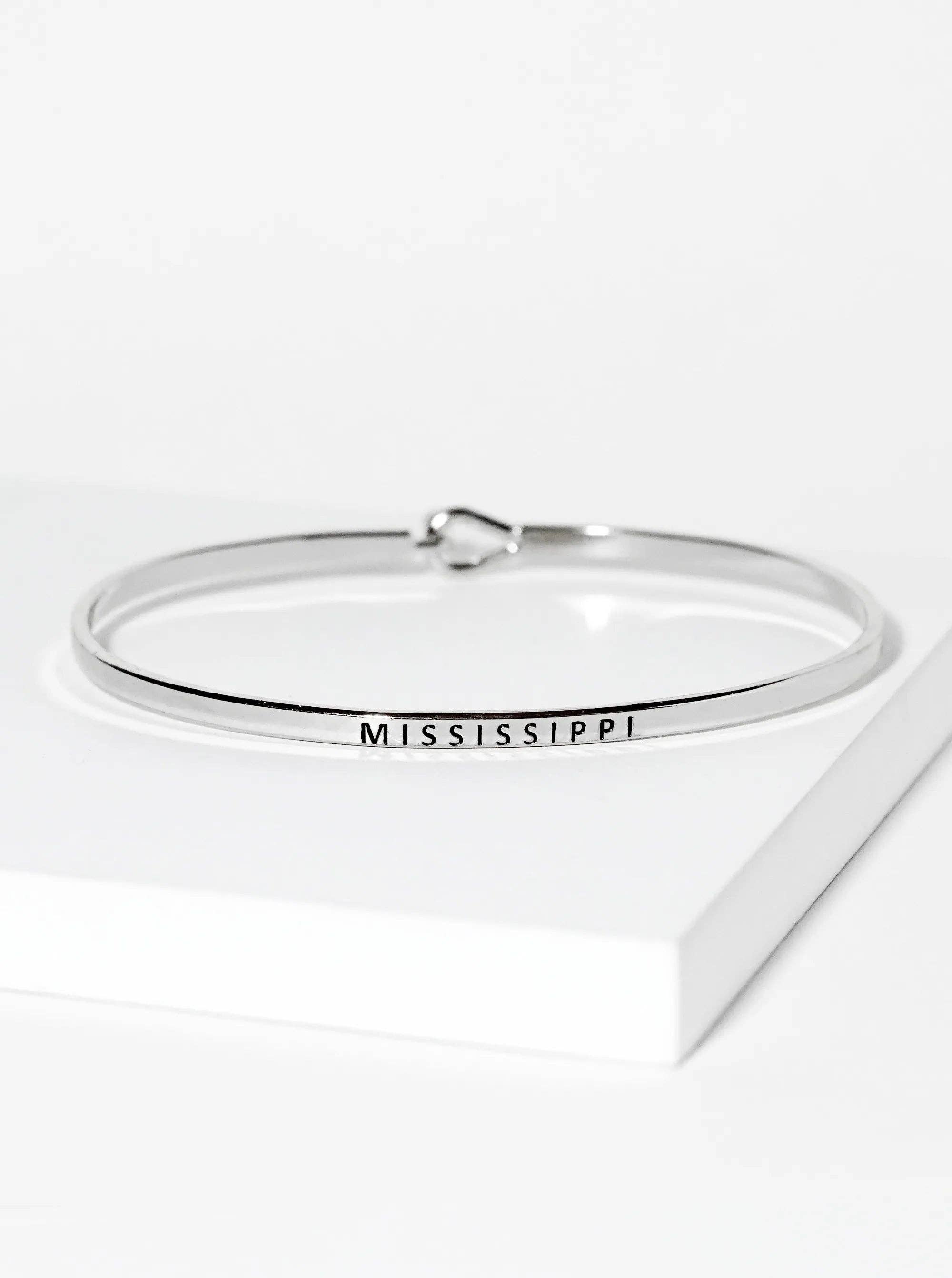 Wild Honey - Wholesale Bangle Bracelet - Mississippi Engraved Inspirational Bangle Bracelet1