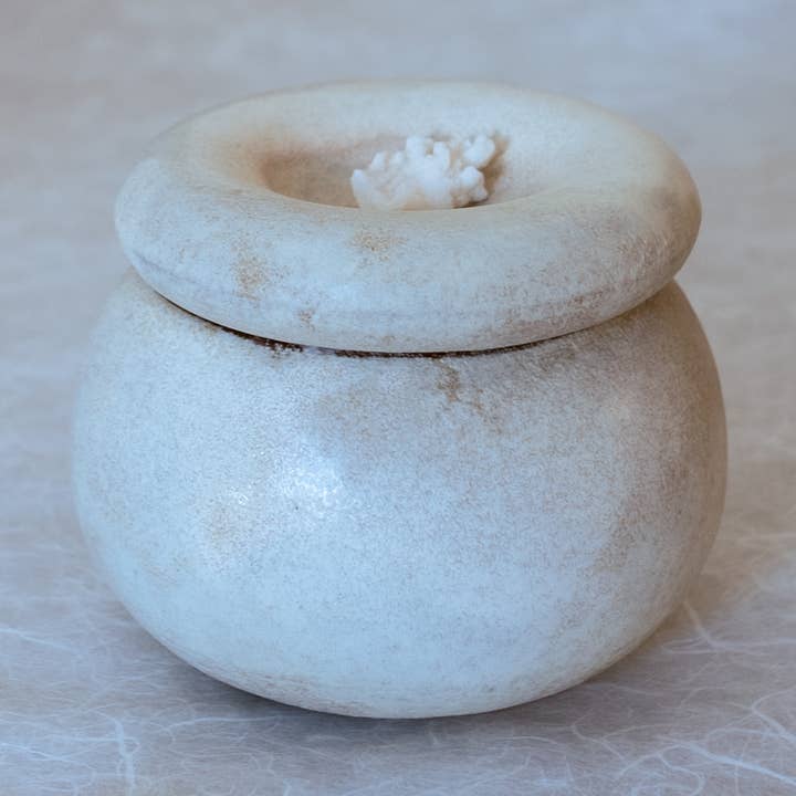 Soft Stone _ Bocal à couvercle profond _Fabriqué sur commande pour la vente par NEKO.CO.NEKO.