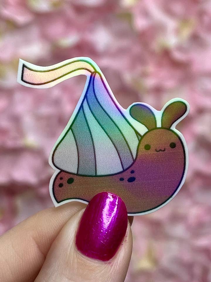 Autocolantes Holográficos Holográficos Hawaii Snail exclusivos feitos à mão por atacado de 13resinswhy