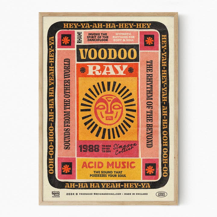 Voodoo Ray - Music Print for wholesale by Reign&Hail