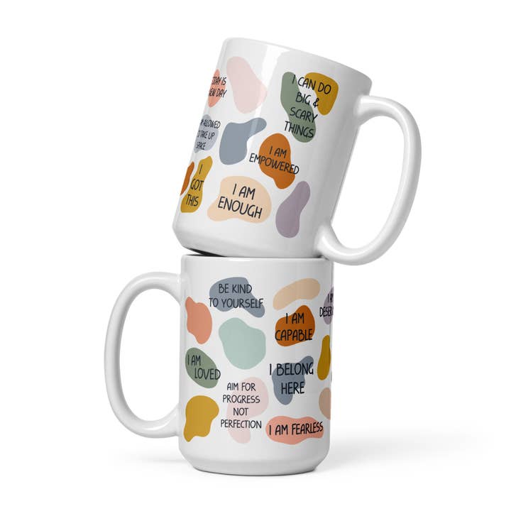 Daily Affirmations Mug for wholesale by Hey Rosie Creations