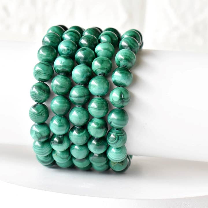 Soothing Crystals - Vente Bracelet de perles - Bracelet de guérison | Malachite synthétique | Bracelet en pierres précieuses11