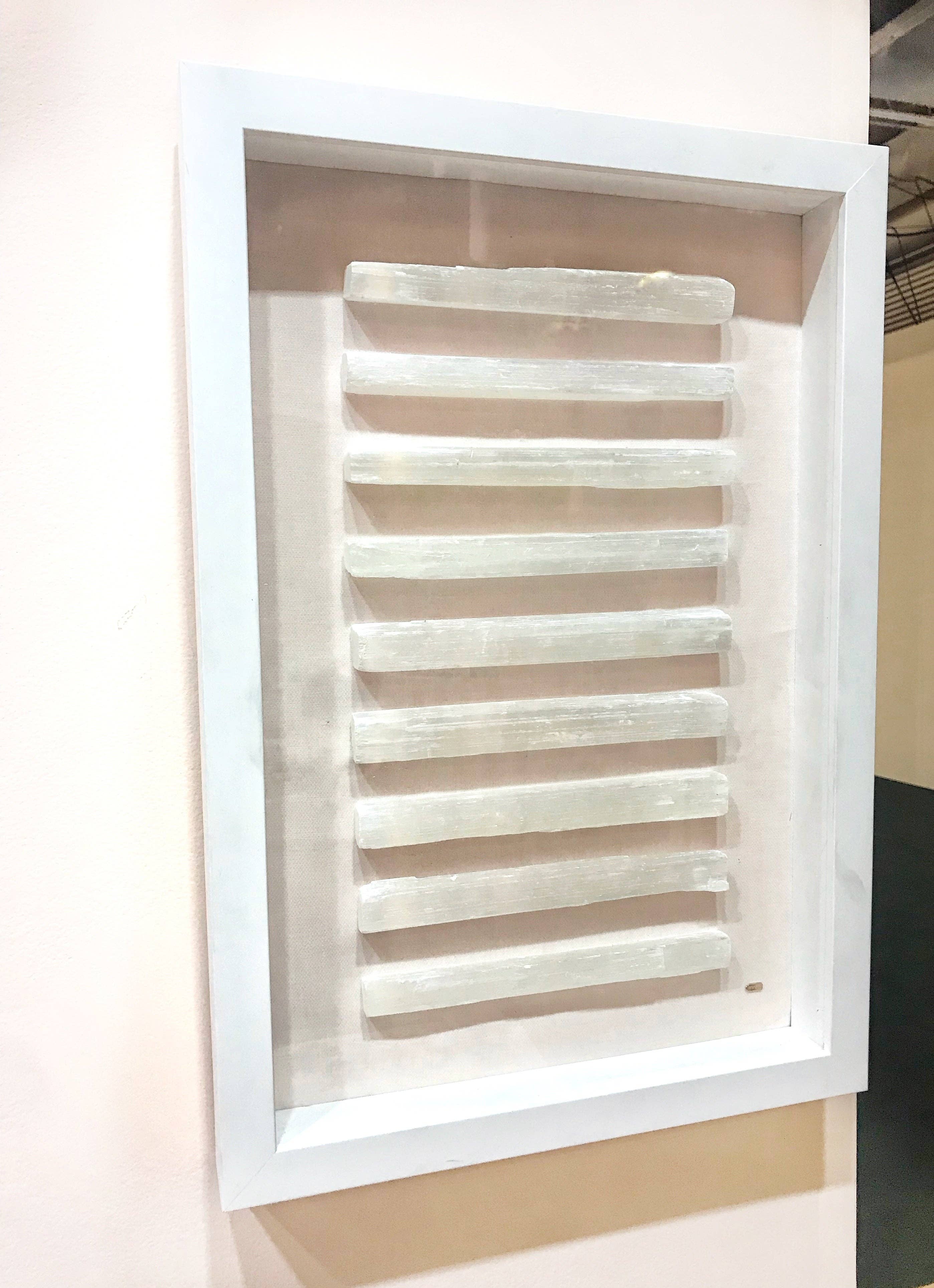 Ariana Ost - Wholesale Wall Accent - Framed Selenite Wall Art1