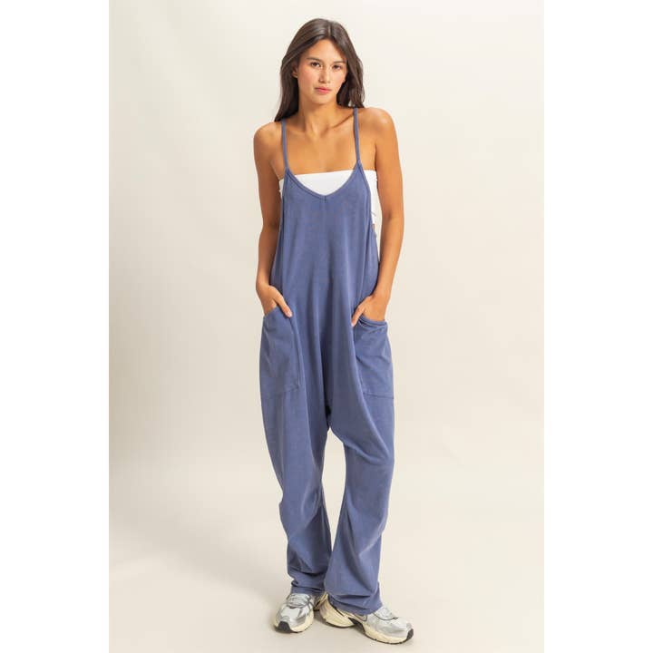 HYFVE - Wholesale Jumpsuit - Women's - DZ25A917-Relaxed Fit Mineral Washed Jumpsuit
