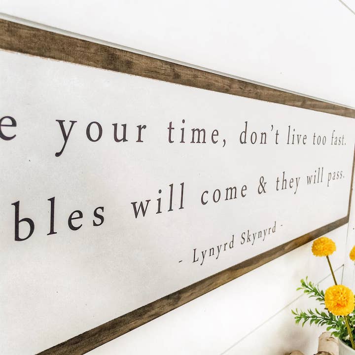 WillowBee Signs & Designs - Wholesale Sign - Lynyrd Skynyrd Simple Man Lyric2