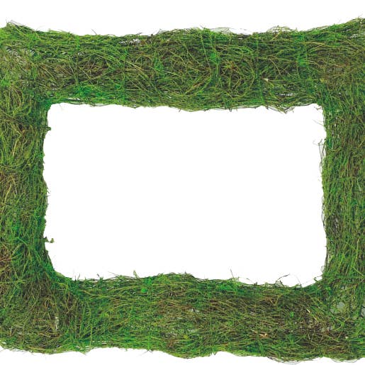 General Wholesale Inc - Wholesale Wreath - Moss Rectangle H19xW15-Green-62069GN0