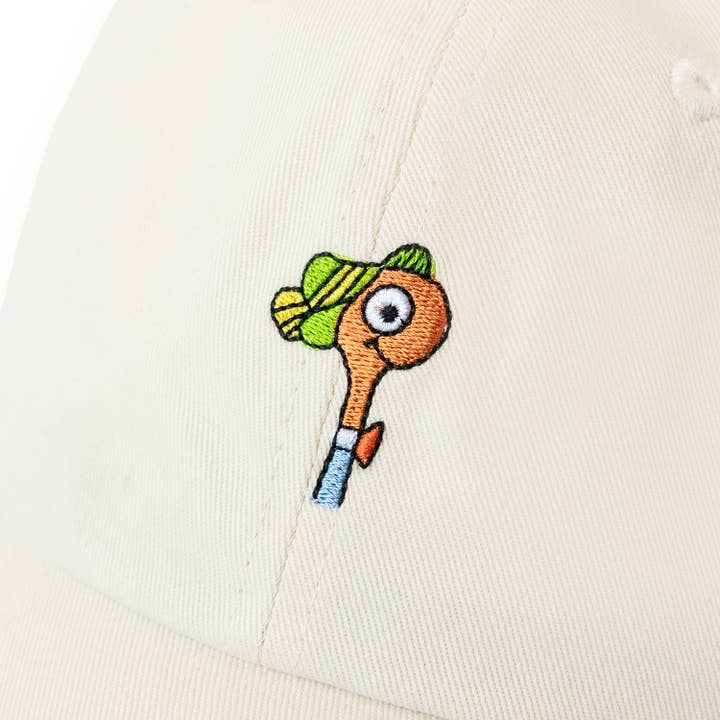 Three Potato Four - Wholesale Baseball Cap - Unisex - 3P4 x Richard Scarry® - Lowly Worm Dad Hat (Ivory)