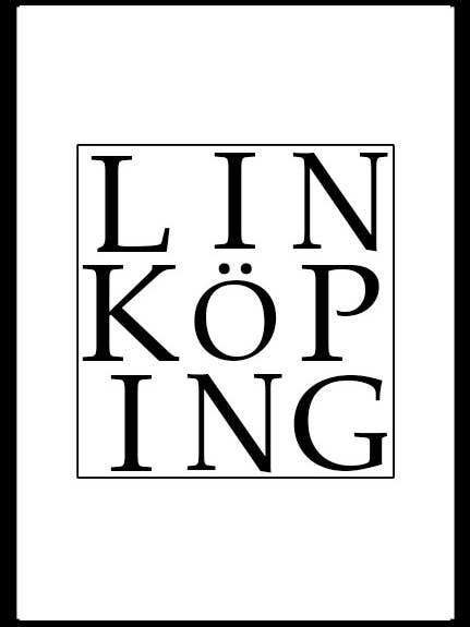 Grafisches Poster Linköping für den Großhandel von Hugodesign