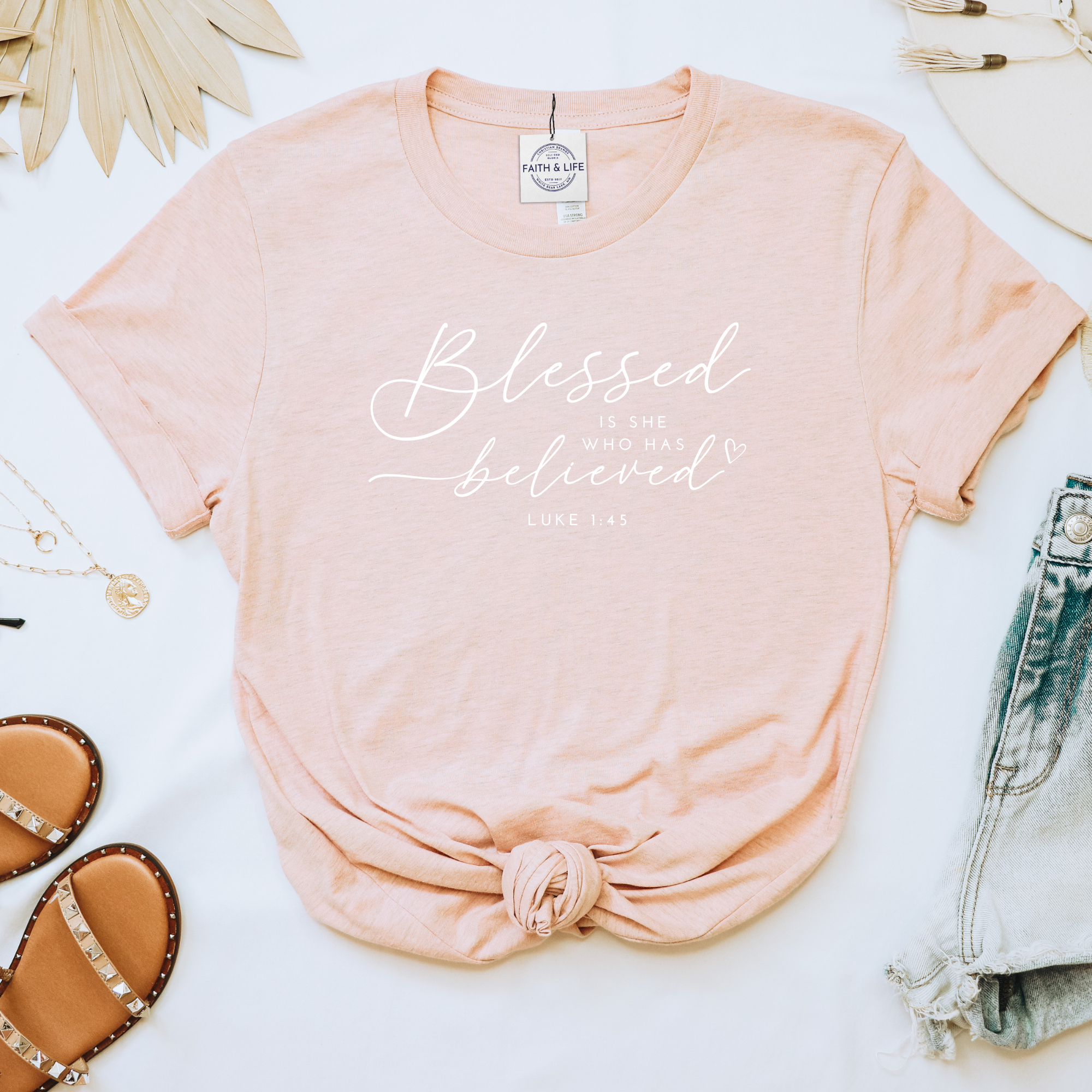 Faith & Life Christian Brands – Großhandel T-Shirt mit Siebdruck – Damen – Blessed Fall Graphic Langarmshirt mit benutzerdefiniertem Vers oder Text25