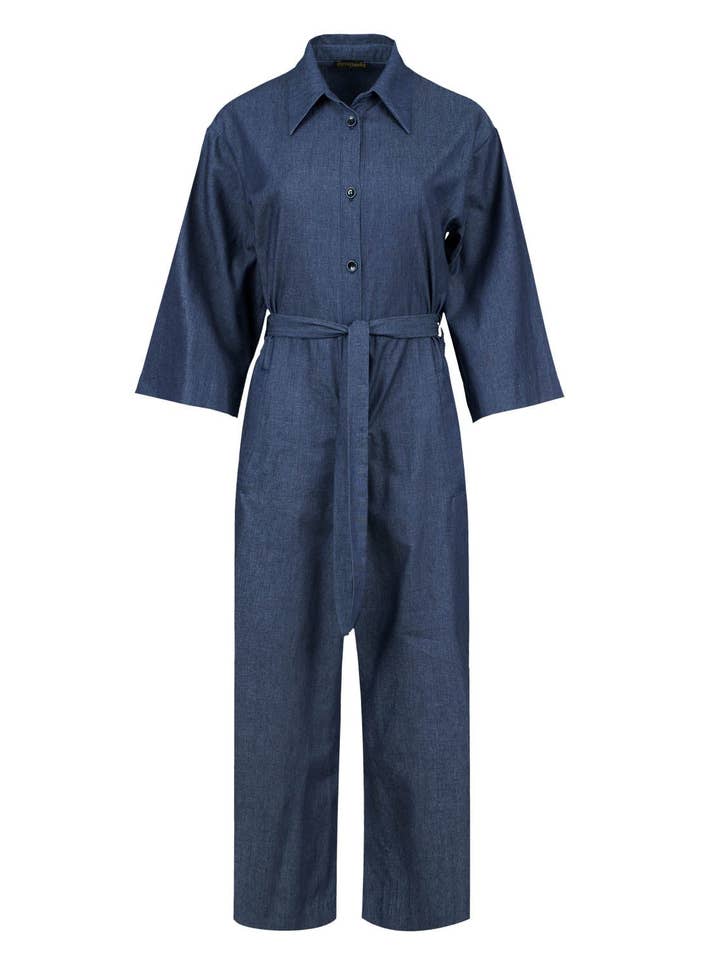 Tuta Indigo in cotone per la vendita all'ingrosso da parte di conquista