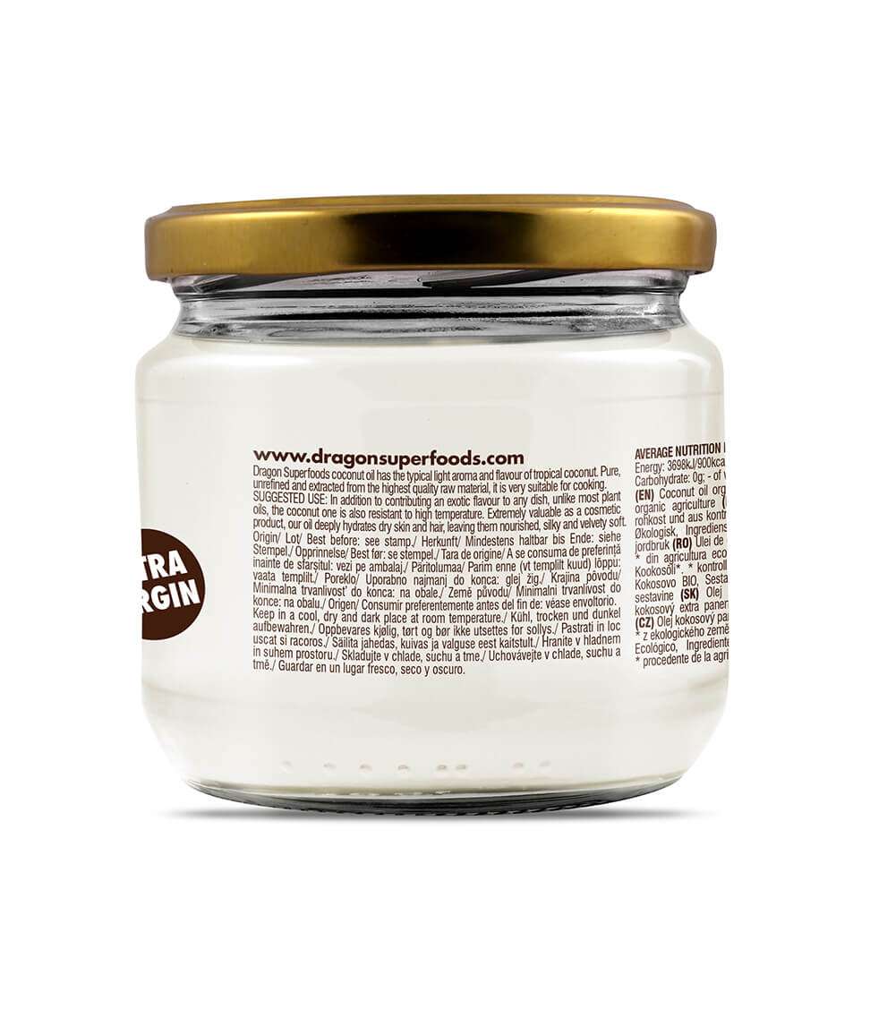 Smart Organic - Wholesale Cooking Oil - Coconut Oil, Extra Virgin, Bio, Dragon Superfoods, 300ml1